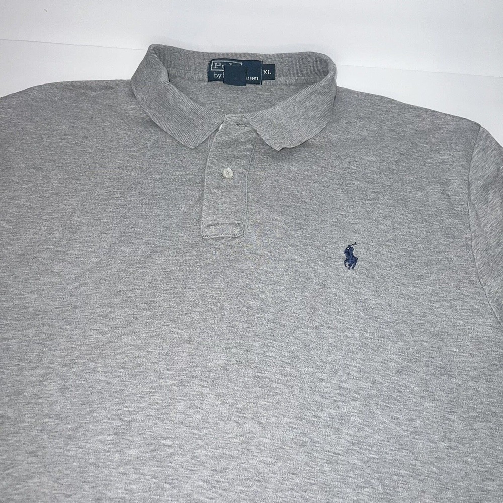 Polo Ralph Lauren Men's Gray Short Sleeve Golf Shirt Pony Classic Cotton Size XL